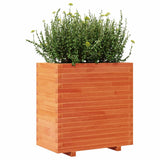 Garden Planter Wax Brown 70x40x72 cm Solid Wood Pine