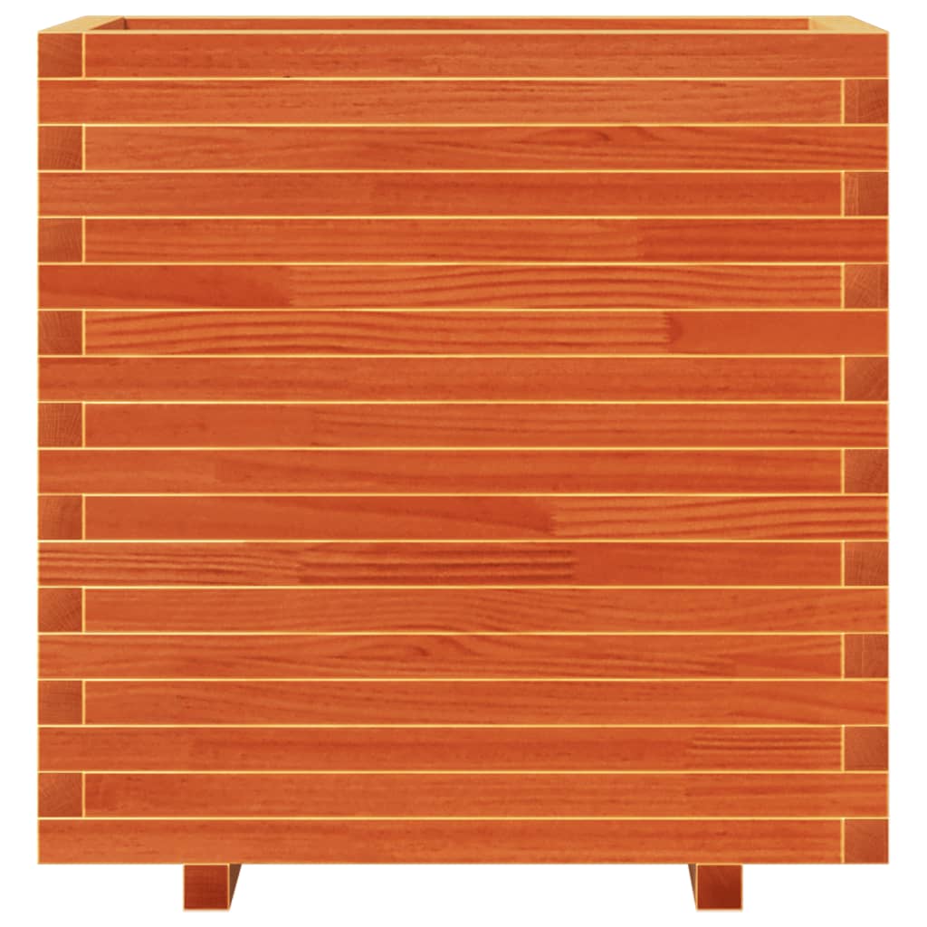 Garden Planter Wax Brown 70x40x72 cm Solid Wood Pine