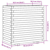 Garden Planter Wax Brown 70x40x72 cm Solid Wood Pine