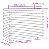 Garden Planter White 90x40x72 cm Solid Wood Pine
