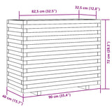 Garden Planter Wax Brown 90x40x72 cm Solid Wood Pine