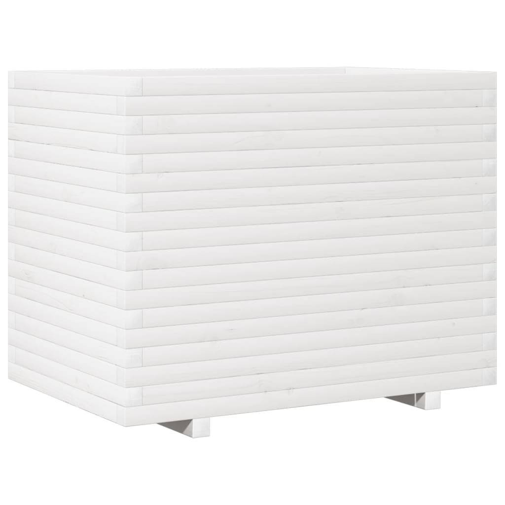 Garden Planter White 90x60x72 cm Solid Wood Pine