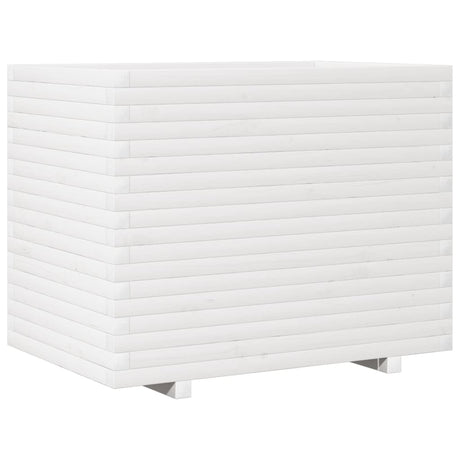 Garden Planter White 90x60x72 cm Solid Wood Pine