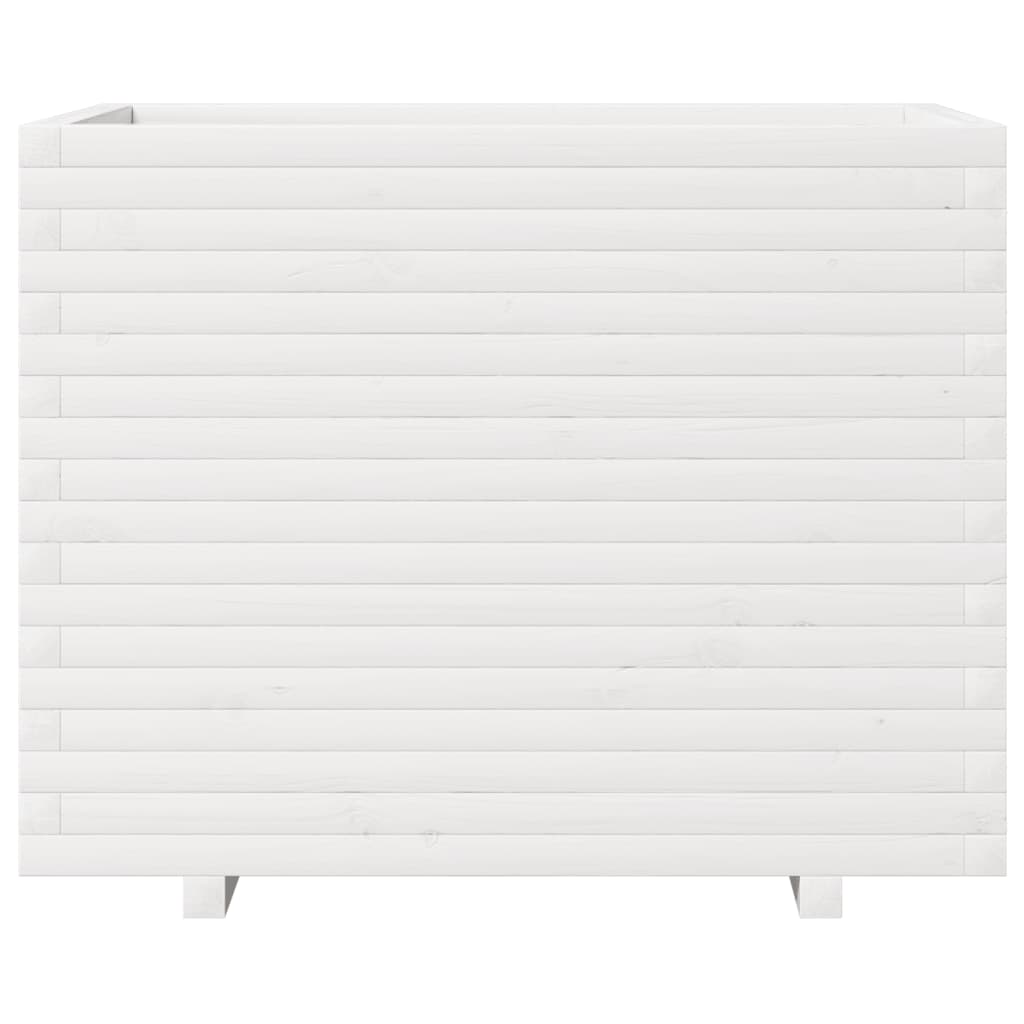 Garden Planter White 90x60x72 cm Solid Wood Pine