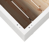 Garden Planter White 90x60x72 cm Solid Wood Pine