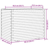 Garden Planter Wax Brown 90x60x72 cm Solid Wood Pine