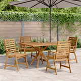 5 Piece Garden Dining Set Solid Wood Acacia