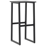 3 Piece Garden Bar Set Black Powder-coated Steel