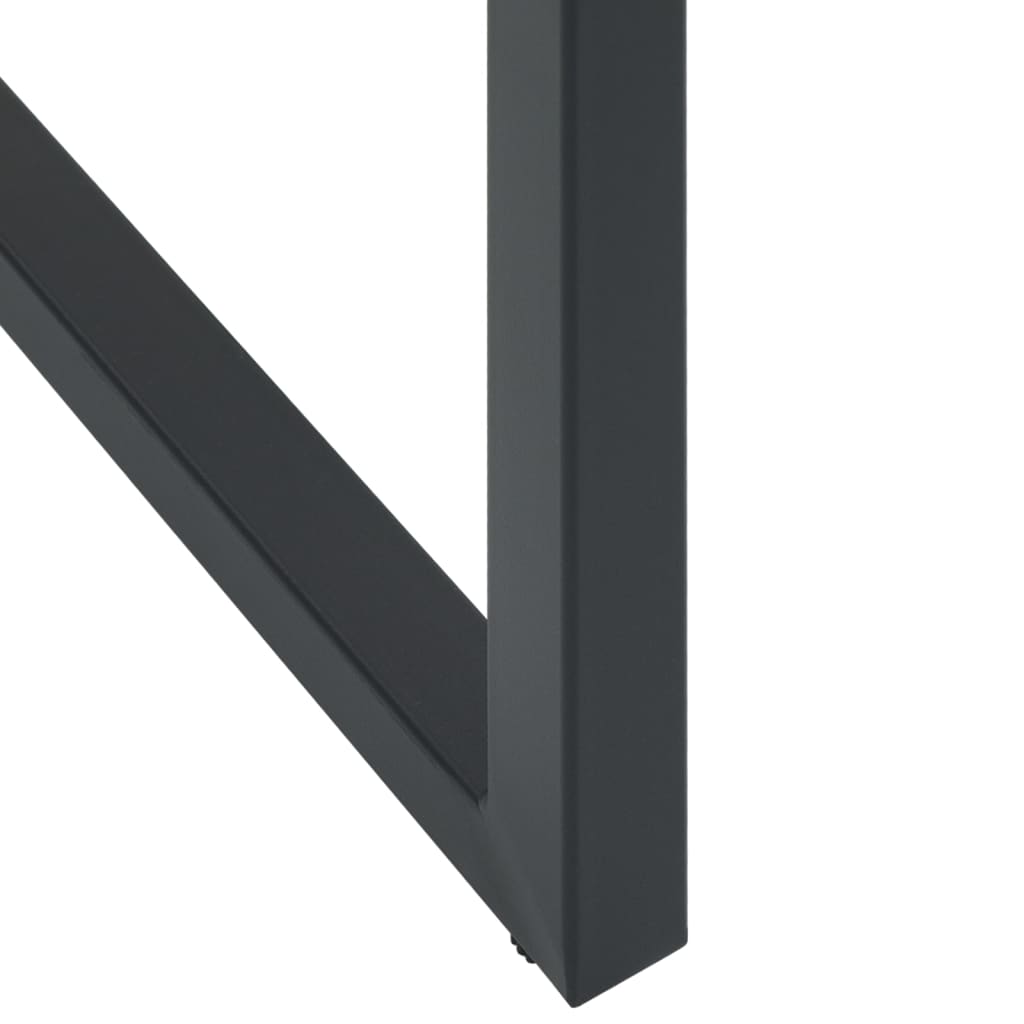 3 Piece Garden Bar Set Black Powder-coated Steel