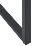 3 Piece Garden Bar Set Black Powder-coated Steel