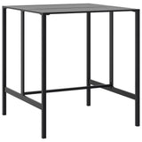 5 Piece Garden Bar Set Black Powder-coated Steel