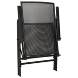 Reclining Garden Chair Set 5 pcs Anthracite Powder-coated Steel