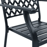 Stackable Garden Chair Set 5 pcs Anthracite Powder-coated Steel