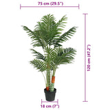 Artificial Palm Tree with 3 Trunks Green 120 cm PP