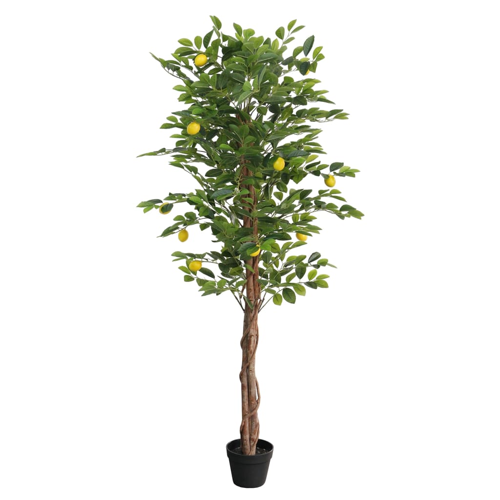 Artificial Lemon Tree with 3 Trunks Green 180 cm PP