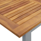 Garden Dining Set 5 pcs Grey and brown Solid acacia wood