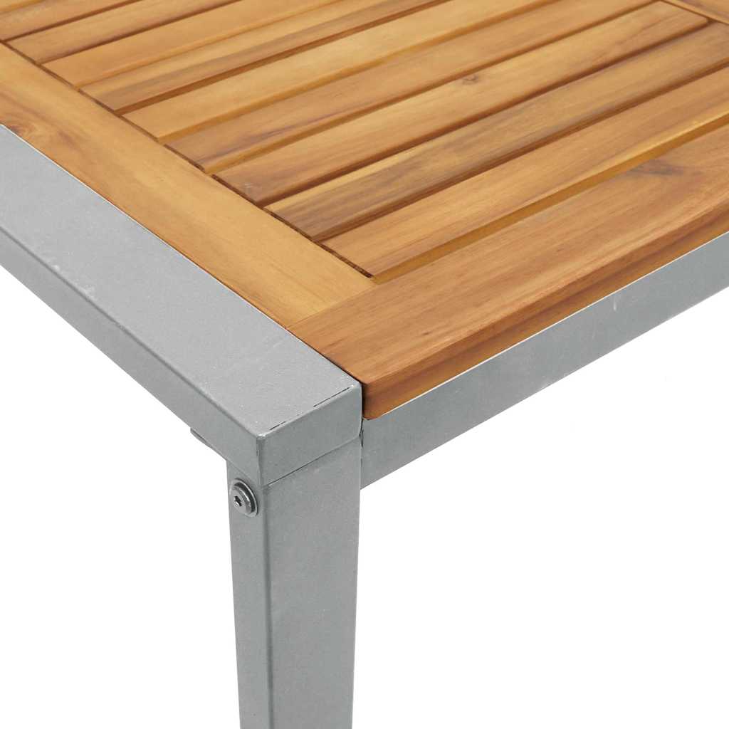 Garden Dining Set 5 pcs Grey and brown Solid acacia wood