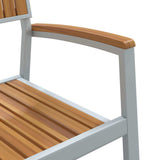 Garden Dining Set 5 pcs Grey and brown 180 x 90 x 75 cm