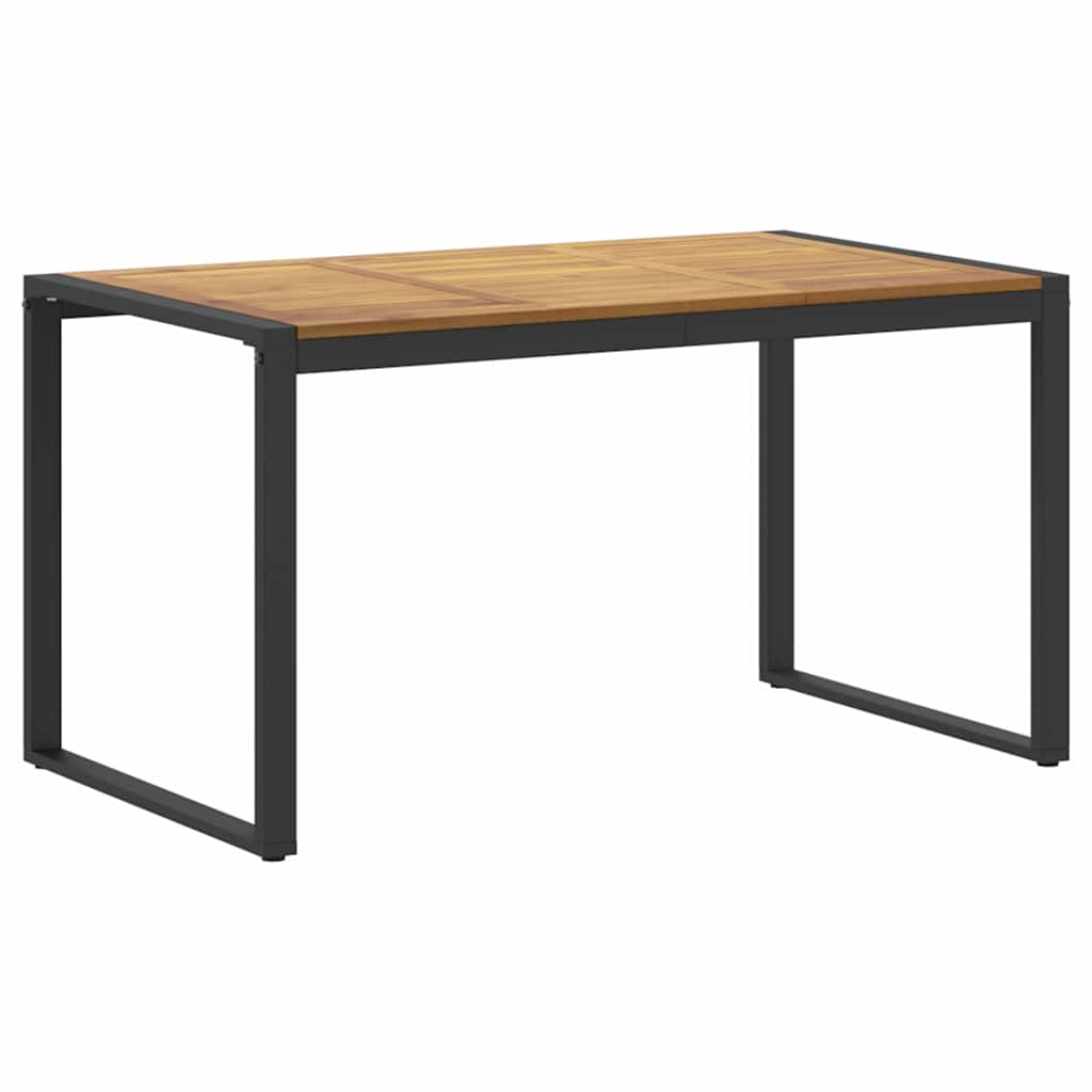 Garden Dining Set 7 pcs Black and brown 140 x 80 x 75 cm