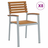Garden Chair 8 pcs Brown 56 x 57 x 87cm Solid Acacia wood
