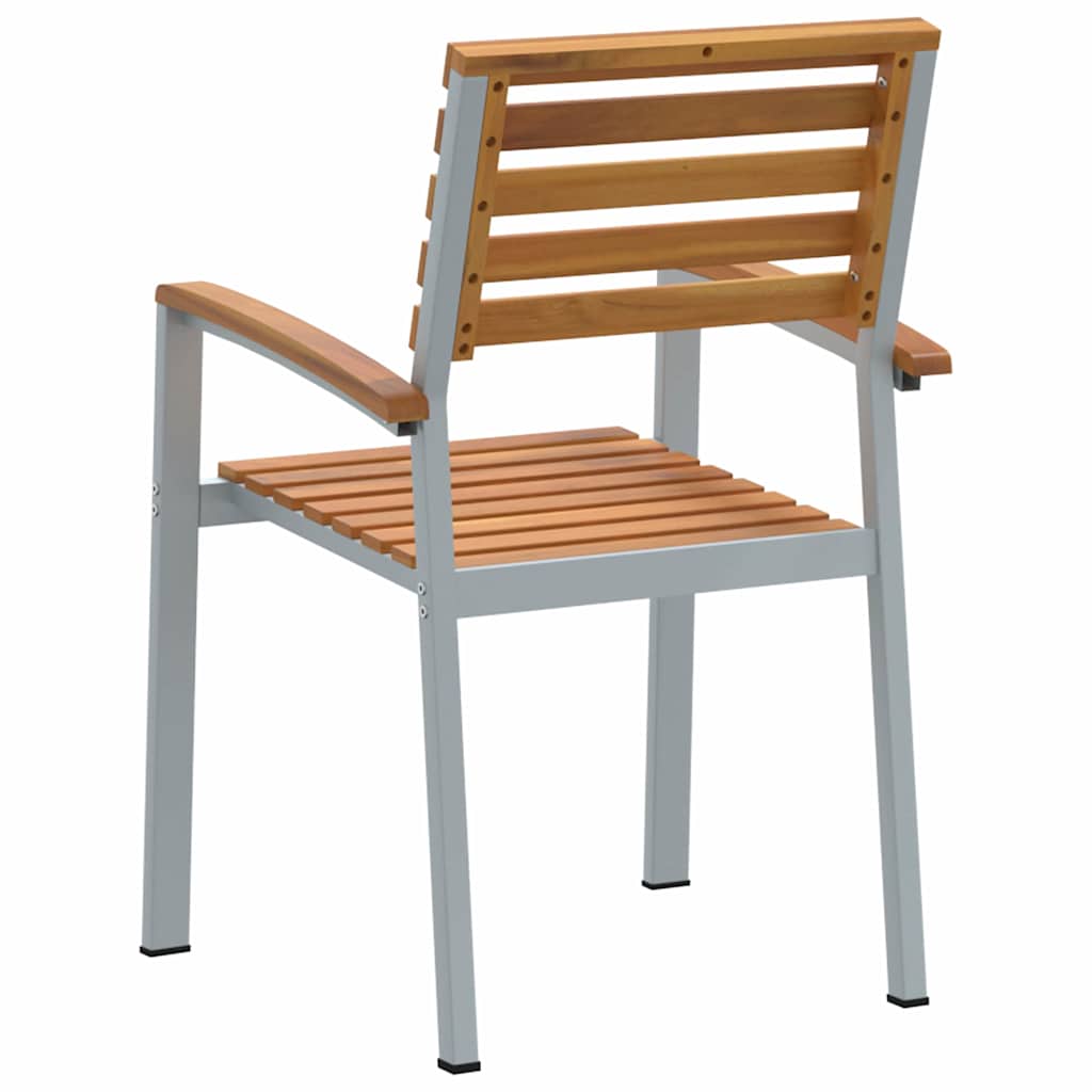 Garden Chair 8 pcs Brown 56 x 57 x 87cm Solid Acacia wood