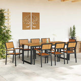Garden Chair 8 pcs Brown 56 x 57 x 87cm Solid Acacia wood