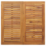 Garden Dining Set 3 pcs Black Solid Acacia Wood