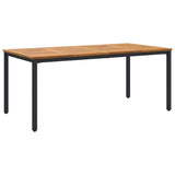 Garden Dining Set 5 pcs Black and brown 180 x 90 x 75 cm