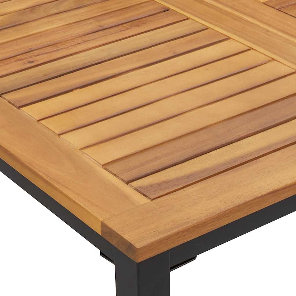 Garden Dining Set 7 pcs Black and brown 200 x 90 x 75 cm