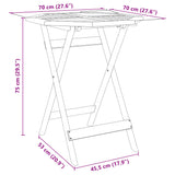 3 Piece Folding Bistro Set Solid Wood Acacia