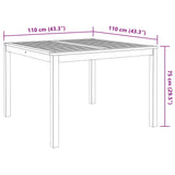 3 Piece Garden Dining Set Solid Wood Acacia