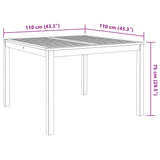 5 Piece Garden Dining Set Solid Wood Acacia