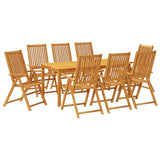 9 Piece Garden Dining Set Solid Wood Acacia