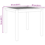 3 Piece Garden Dining Set Solid Wood Acacia