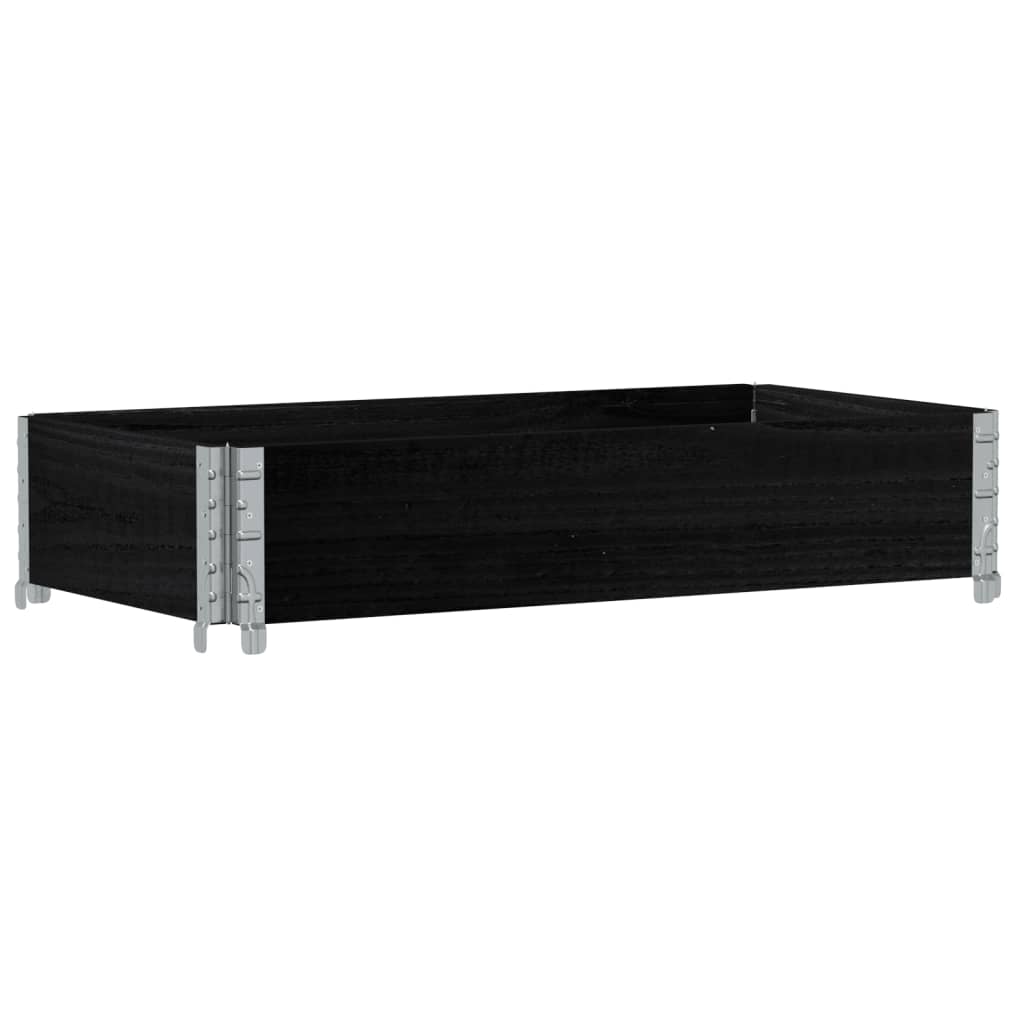 Garden Planter Black 100x50 cm Solid Wood Pine