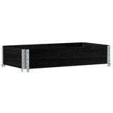 Garden Planter Black 100x50 cm Solid Wood Pine