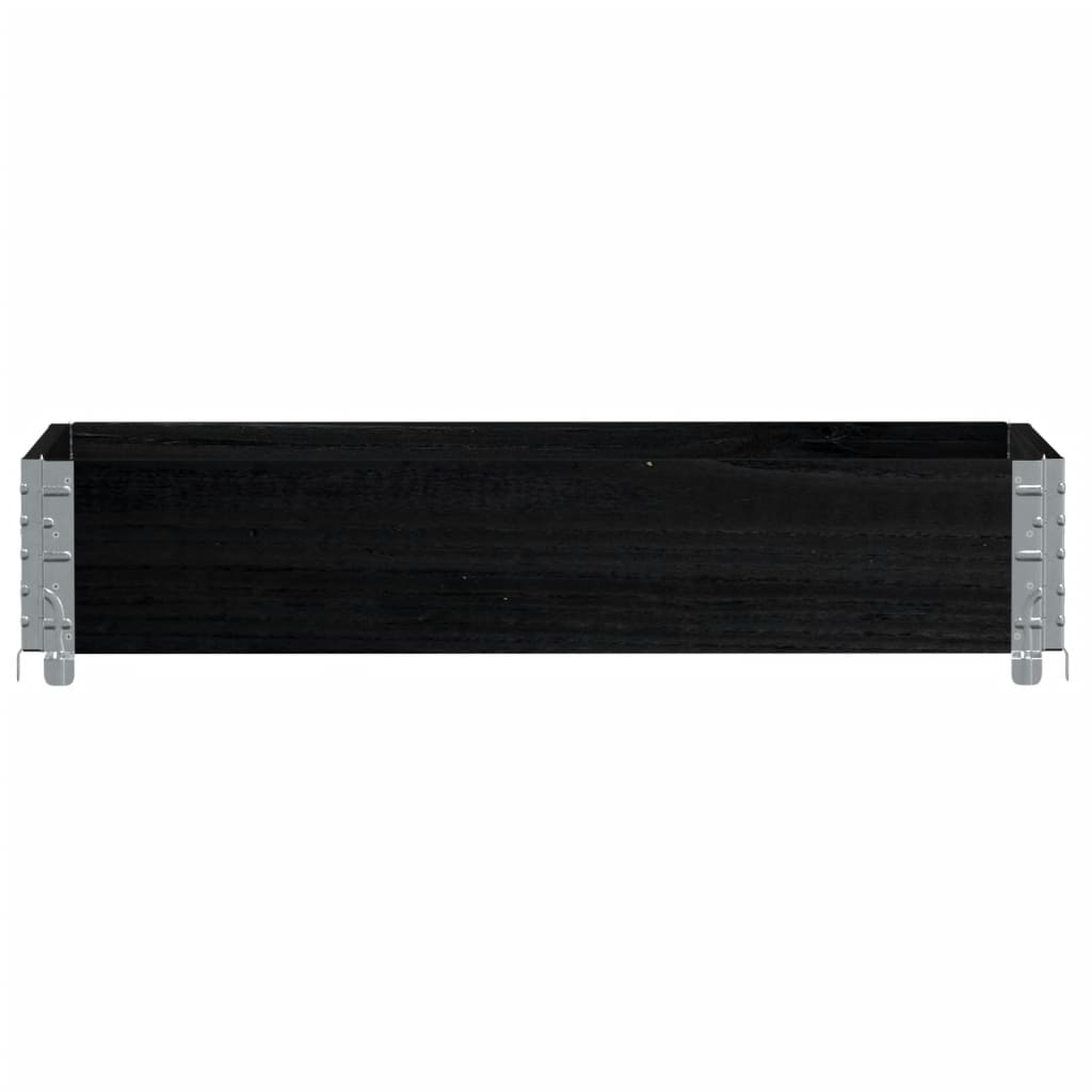 Garden Planter Black 100x50 cm Solid Wood Pine