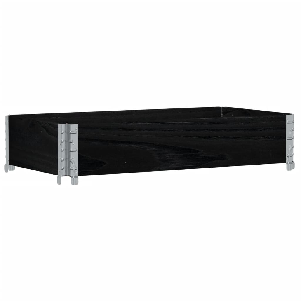 Garden Planter Black 100x50 cm Solid Wood Pine