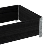 Garden Planter Black 100x50 cm Solid Wood Pine