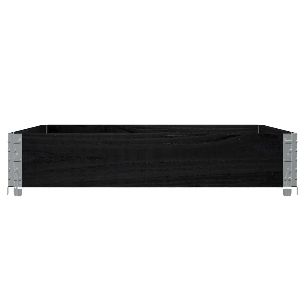 Garden Planter Black 100x100 cm Solid Wood Pine