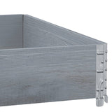 Garden Planter Grey 100x100 cm Solid Wood Pine