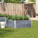 Garden Planter Grey 100x100 cm Solid Wood Pine