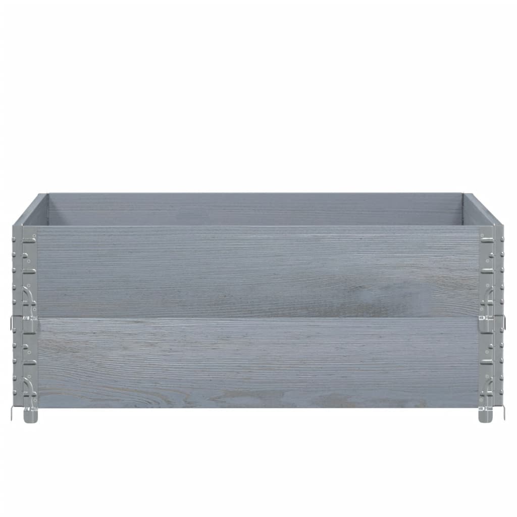 Garden Planter Grey 100x100 cm Solid Wood Pine