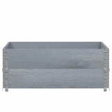 Garden Planter Grey 100x100 cm Solid Wood Pine