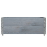 Garden Planter Grey 100x100 cm Solid Wood Pine