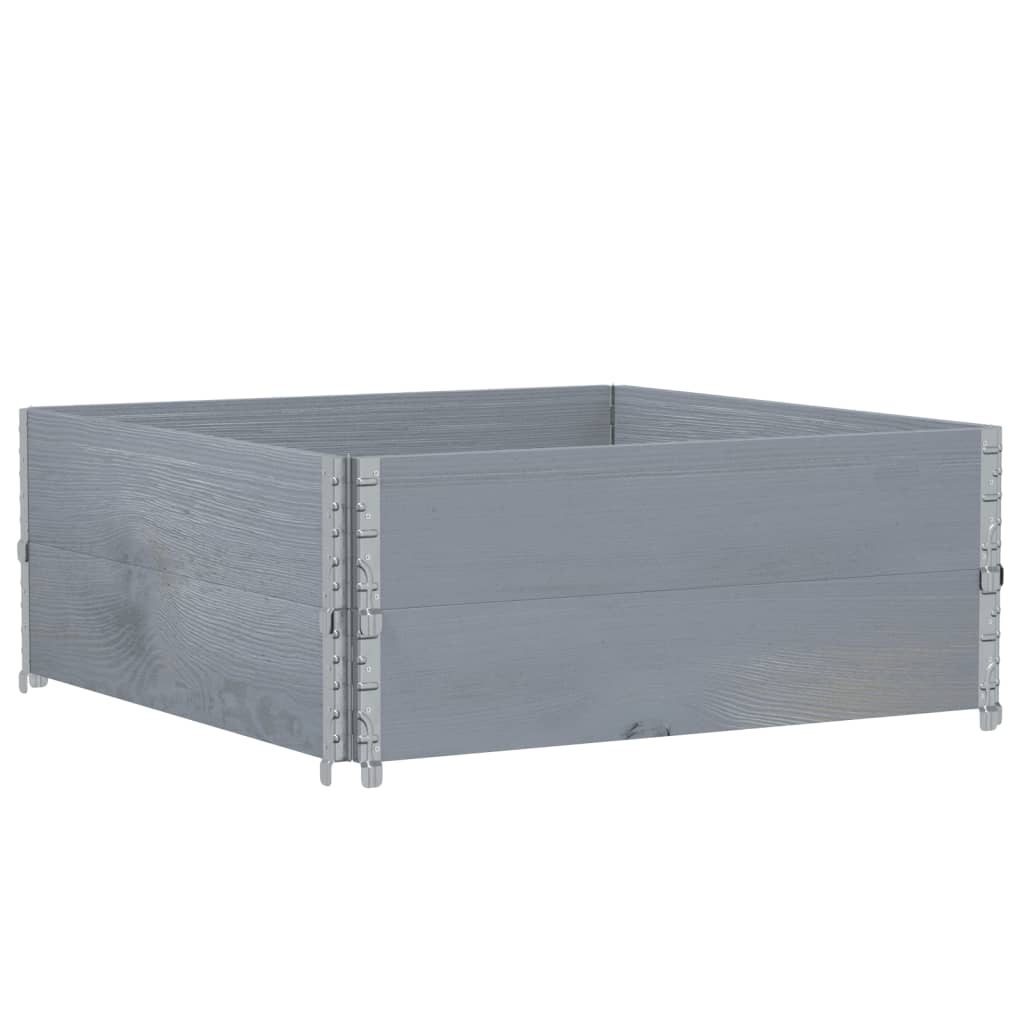 Garden Planter Grey 100x100 cm Solid Wood Pine