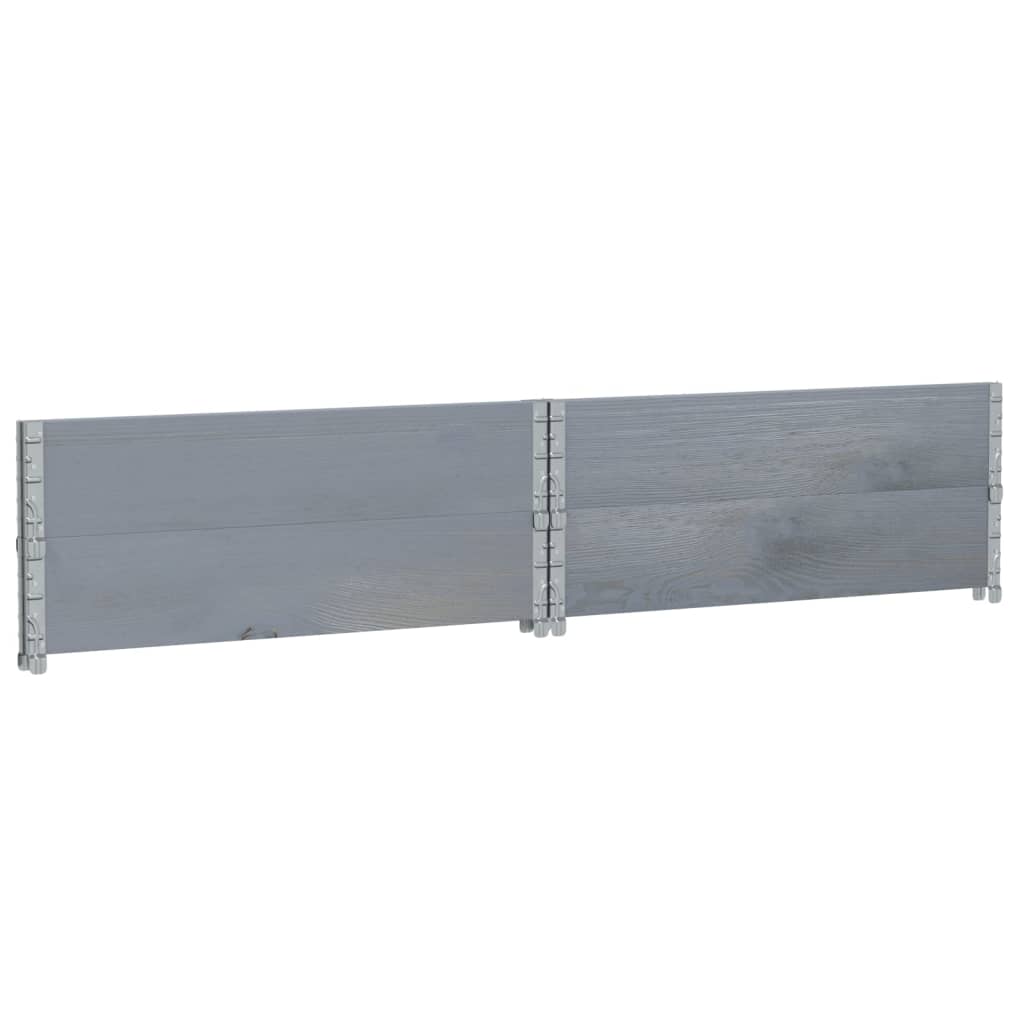 Garden Planter Grey 100x100 cm Solid Wood Pine
