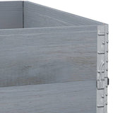 Garden Planter Grey 100x100 cm Solid Wood Pine