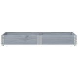 Garden Planter Grey 150x50 cm Solid Wood Pine