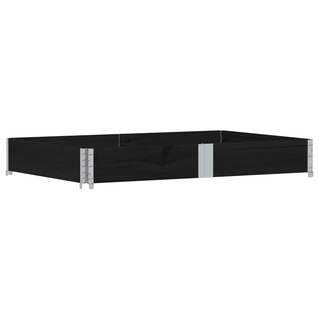 Garden Planter Black 150x100 cm Solid Wood Pine